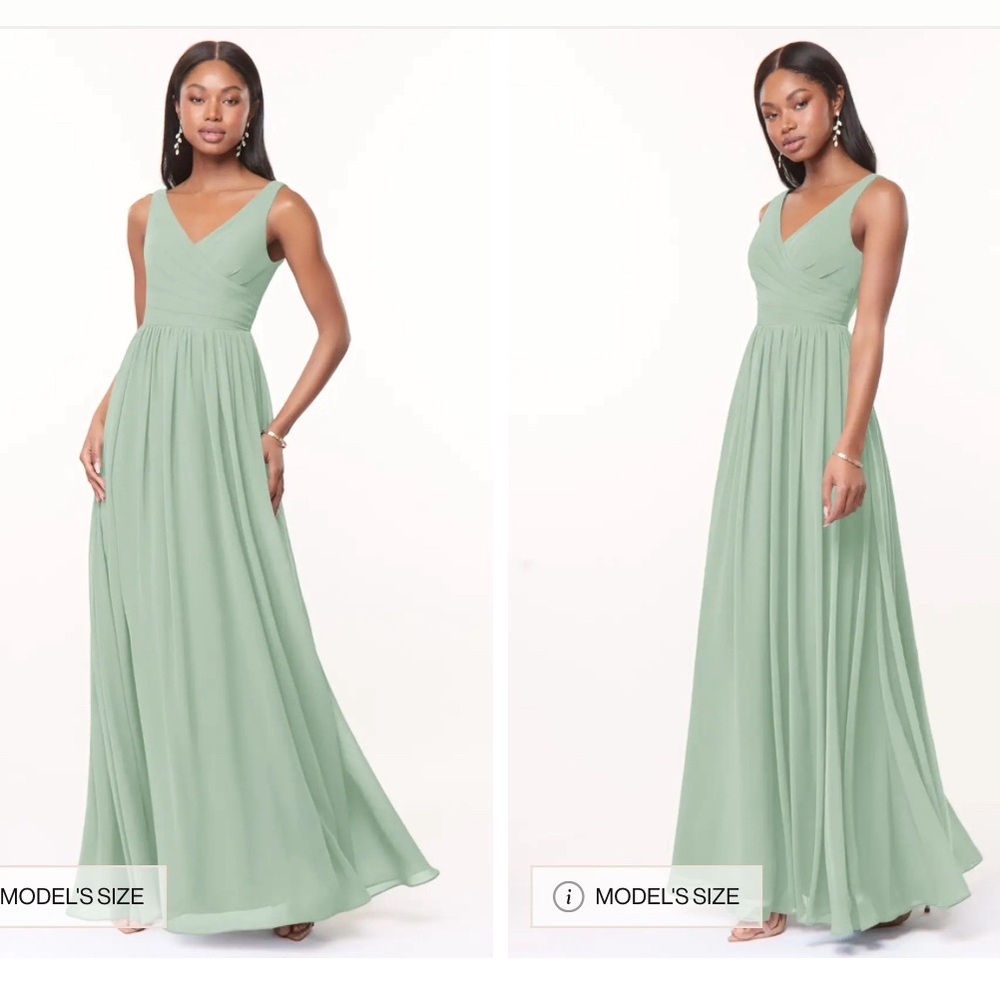 Azazie Keyla Gown in Agave size 6
